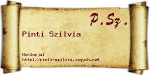 Pinti Szilvia névjegykártya