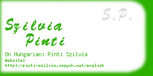 szilvia pinti business card